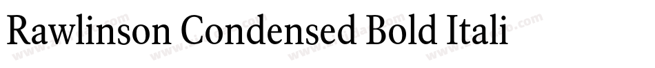 Rawlinson Condensed Bold Italic字体转换